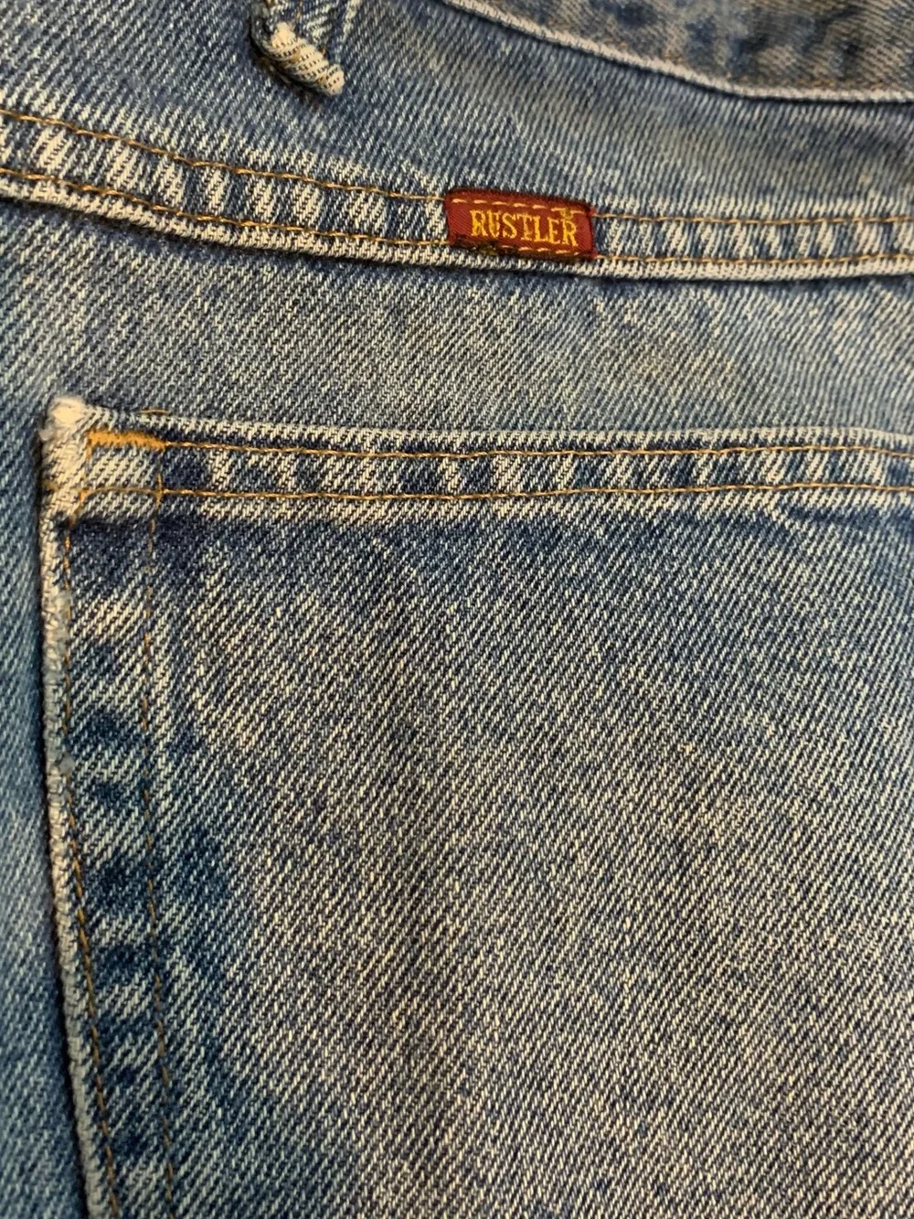 Rustler Relaxed Fit Men's Light Blue Denim Jeans Size 40x32